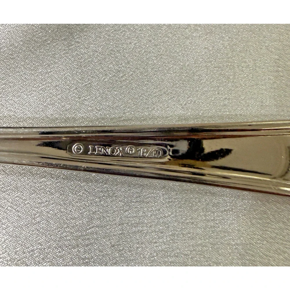 Lenox Lot 4 ARCHWAY Dinner Fork Flatware Stainless 18/10 Glossy Scalloped Tip